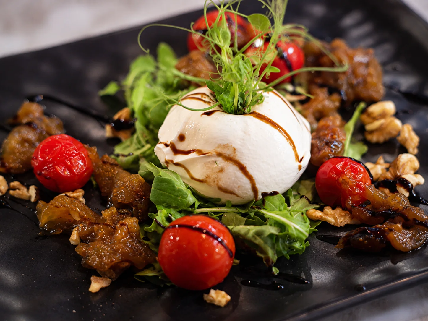 Burrata-style salad at Ferdie's